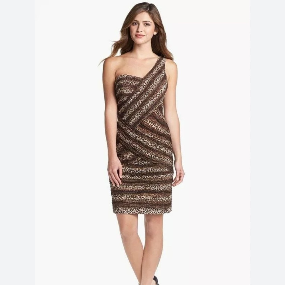 Sue Wong Leopard print Cocktail Dress